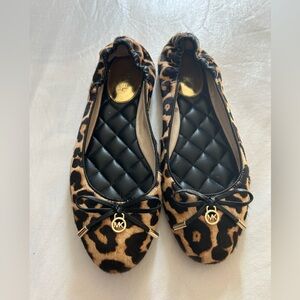 Michael Kors Leopard Print Ballet Flats 8.5